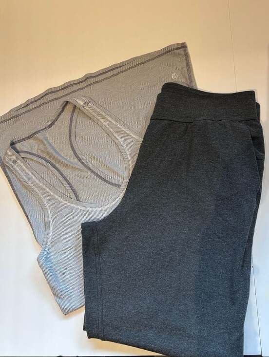 Lululemon Other - LULULEMON Women’s Set - Yoga Joggers + Striped Tank (8)